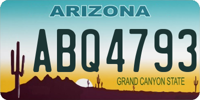 AZ license plate ABQ4793