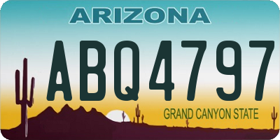 AZ license plate ABQ4797