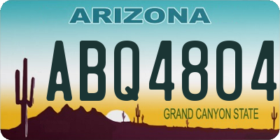 AZ license plate ABQ4804