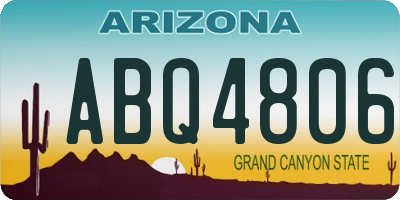 AZ license plate ABQ4806