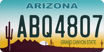 AZ license plate ABQ4807