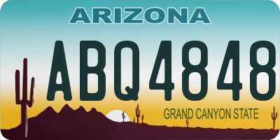 AZ license plate ABQ4848