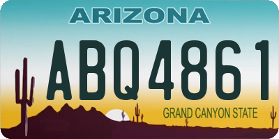AZ license plate ABQ4861