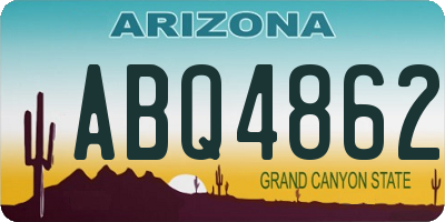 AZ license plate ABQ4862