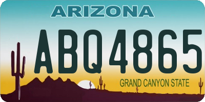 AZ license plate ABQ4865