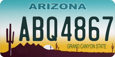 AZ license plate ABQ4867