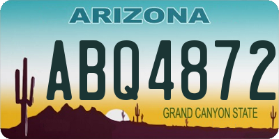 AZ license plate ABQ4872