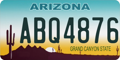 AZ license plate ABQ4876