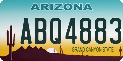 AZ license plate ABQ4883