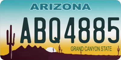 AZ license plate ABQ4885