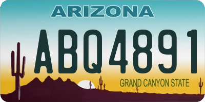 AZ license plate ABQ4891