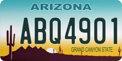 AZ license plate ABQ4901