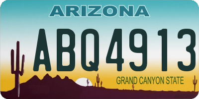 AZ license plate ABQ4913