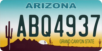 AZ license plate ABQ4937