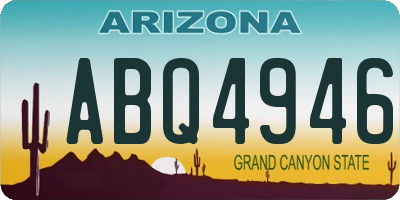 AZ license plate ABQ4946