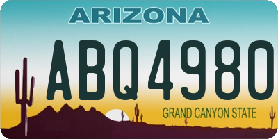 AZ license plate ABQ4980