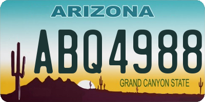 AZ license plate ABQ4988