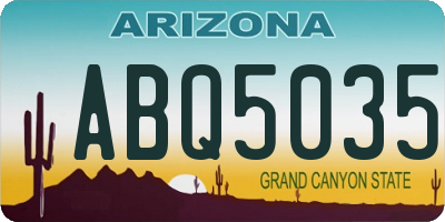 AZ license plate ABQ5035