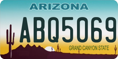 AZ license plate ABQ5069