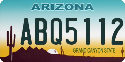 AZ license plate ABQ5112