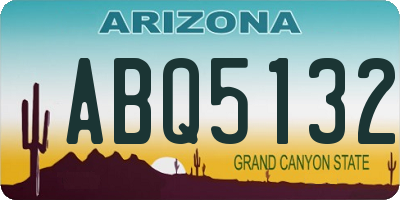 AZ license plate ABQ5132