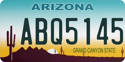 AZ license plate ABQ5145