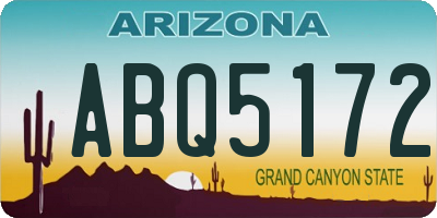 AZ license plate ABQ5172