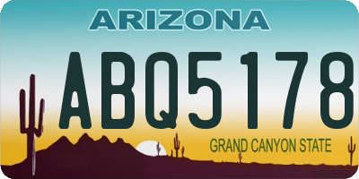 AZ license plate ABQ5178