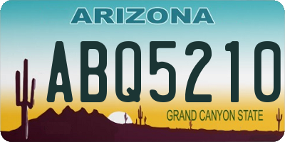 AZ license plate ABQ5210