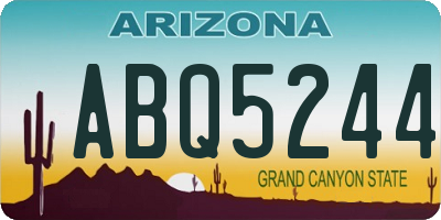 AZ license plate ABQ5244