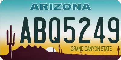 AZ license plate ABQ5249