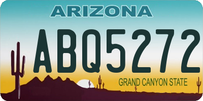 AZ license plate ABQ5272