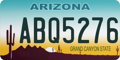 AZ license plate ABQ5276