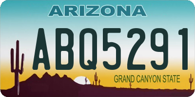 AZ license plate ABQ5291