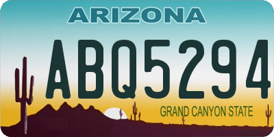 AZ license plate ABQ5294