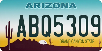 AZ license plate ABQ5309