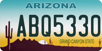 AZ license plate ABQ5330