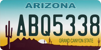 AZ license plate ABQ5338