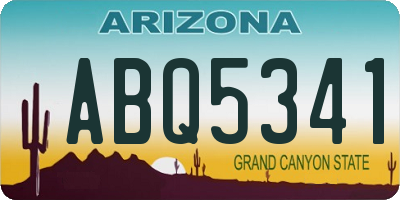AZ license plate ABQ5341