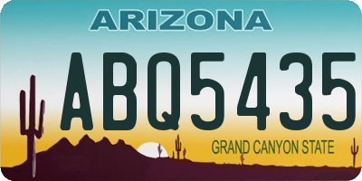 AZ license plate ABQ5435