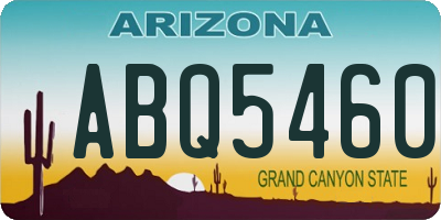 AZ license plate ABQ5460