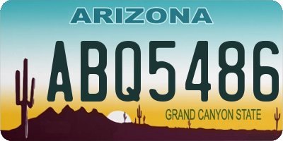 AZ license plate ABQ5486