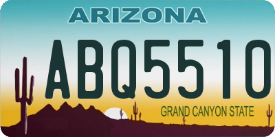 AZ license plate ABQ5510