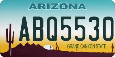 AZ license plate ABQ5530