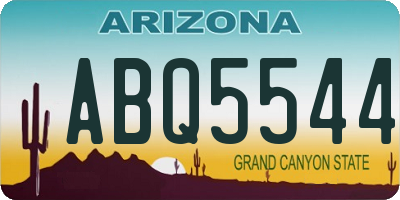 AZ license plate ABQ5544