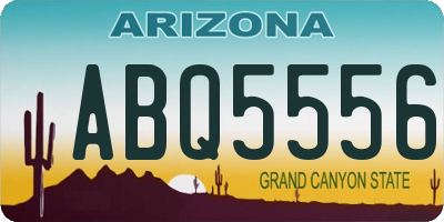 AZ license plate ABQ5556