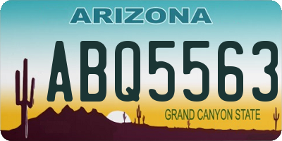 AZ license plate ABQ5563
