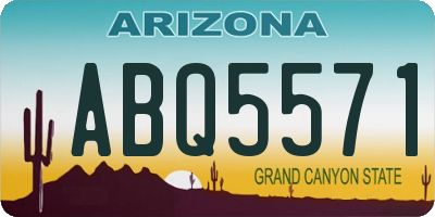 AZ license plate ABQ5571