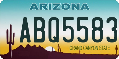 AZ license plate ABQ5583