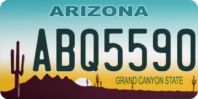 AZ license plate ABQ5590